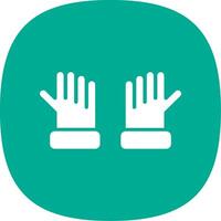 Gloves Glyph Curve Icon Design vector