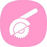 Mitre Saw Glyph Curve Icon Design vector