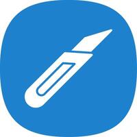 Utility Knife Glyph Curve Icon Design vector