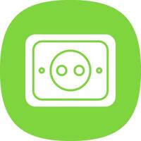 Socket Glyph Curve Icon Design vector