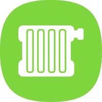 Radiator Glyph Curve Icon Design vector