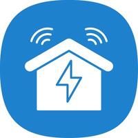 Smart Home Glyph Curve Icon Design vector