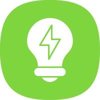 Light Bulb Glyph Curve Icon Design vector