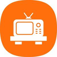 Tv Glyph Curve Icon Design vector