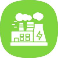 Power Plant Glyph Curve Icon Design vector