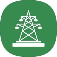 Electric Glyph Curve Icon Design vector