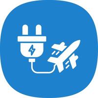 Electric Transport Glyph Curve Icon Design vector