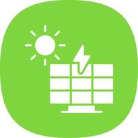 Solar Power Glyph Curve Icon Design vector