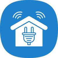 Smart Home Glyph Curve Icon Design vector