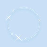 artistic sparkling starry round border frame with empty space vector