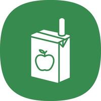 Juice Box Glyph Curve Icon Design vector