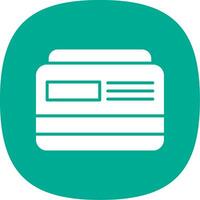 Debit Card Glyph Curve Icon Design vector