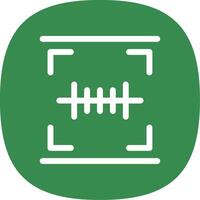 Barcode Scan Glyph Curve Icon Design vector