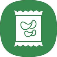 Crisps Glyph Curve Icon Design vector