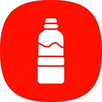 Water Bottle Glyph Curve Icon Design vector