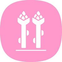 Asparagus Glyph Curve Icon Design vector