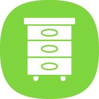 Filling Cabinet Glyph Curve Icon Design vector