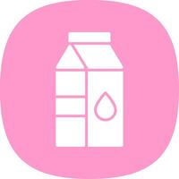 Milk Carton Glyph Curve Icon Design vector