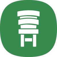 Dining Chair Glyph Curve Icon Design vector