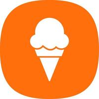 Ice Cream Glyph Curve Icon Design vector