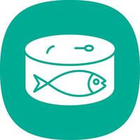 Sardines Glyph Curve Icon Design vector