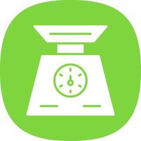 Weigh Scale Glyph Curve Icon Design vector