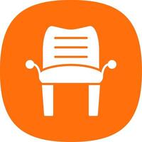 Armchair Glyph Curve Icon Design vector