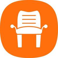 Armchair Glyph Curve Icon Design vector