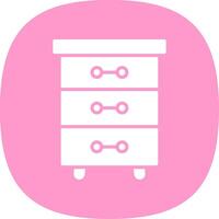 Drawers Glyph Curve Icon Design vector