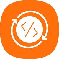 Development Glyph Curve Icon Design vector