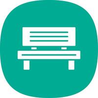 Bench Glyph Curve Icon Design vector
