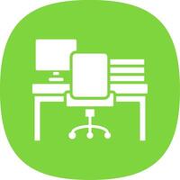 Workspace Glyph Curve Icon Design vector