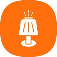 Table Lamp Glyph Curve Icon Design vector