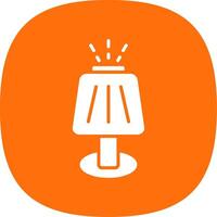 Table Lamp Glyph Curve Icon Design vector