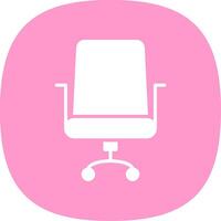 Office Chair Glyph Curve Icon Design vector