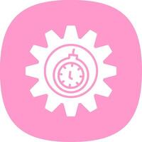 fecha límite circulo multi circulo glifo curva icono diseño vector