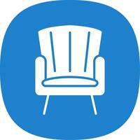 Armchair Glyph Curve Icon Design vector