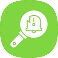 Fault Glyph Curve Icon Design vector
