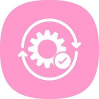 Lifecycle Glyph Curve Icon Design vector