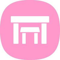 Tables Glyph Curve Icon Design vector