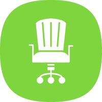 Office Chair Glyph Curve Icon Design vector