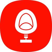 Egg Chair Glyph Curve Icon Design vector