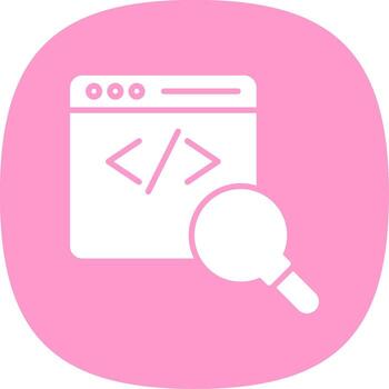 Code Review Glyph Curve Icon Design vector