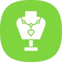 Mannequin Glyph Curve Icon Design vector