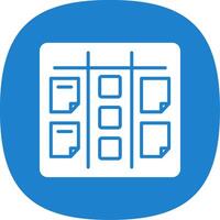 Kanban Glyph Curve Icon Design vector