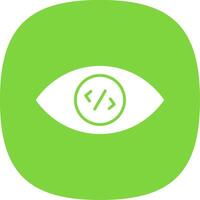 Vision Glyph Curve Icon Design vector