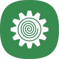 Spiral Glyph Curve Icon Design vector