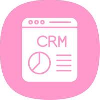 CRM Glyph Curve Icon Design vector