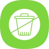 Zero Waste Glyph Curve Icon Design vector