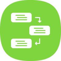 Dependencies Glyph Curve Icon Design vector